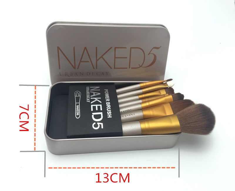 Набор кистей для макияжа Naked5 из 7 кистей 02